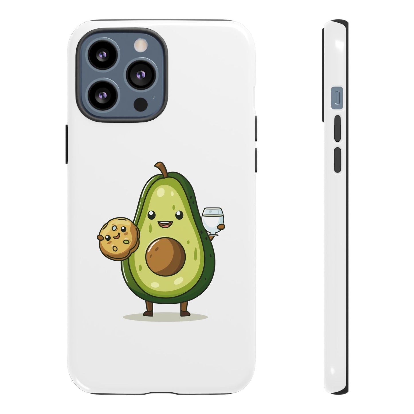 Tough Cases with Cute avocado cartoon character for iPhone, Samsung, and Google case