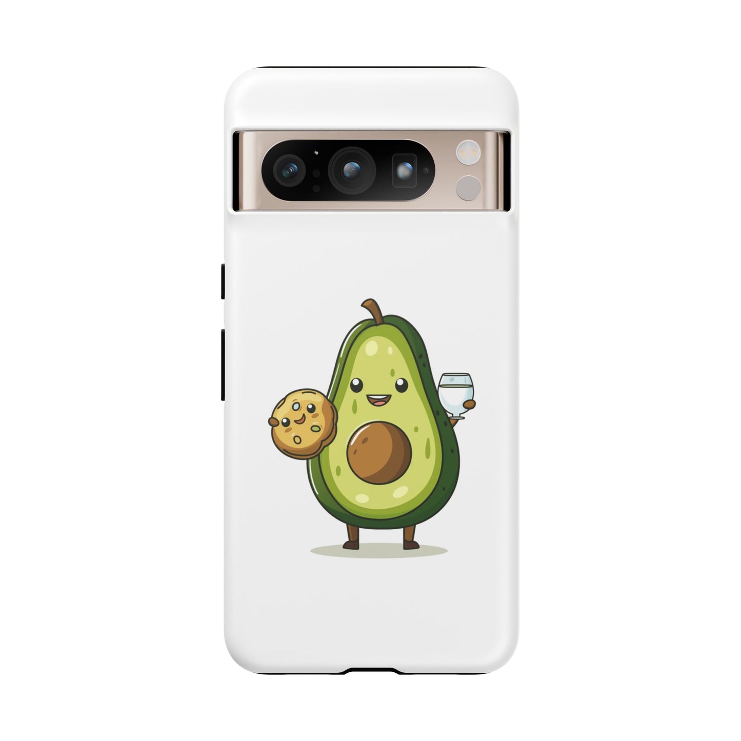 Tough Cases with Cute avocado cartoon character for iPhone, Samsung, and Google case