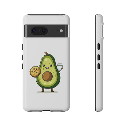 Tough Cases with Cute avocado cartoon character for iPhone, Samsung, and Google case