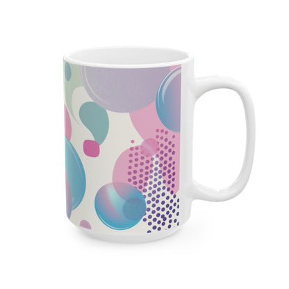 Bubbles Shapes Ceramic Mug - (11oz, 15oz)