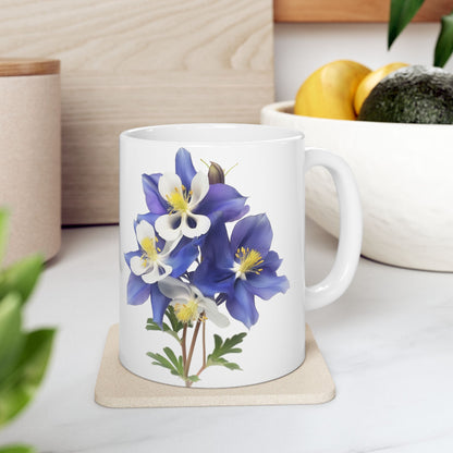 Aquilegias Ceramic Mug, (11oz, 15oz)