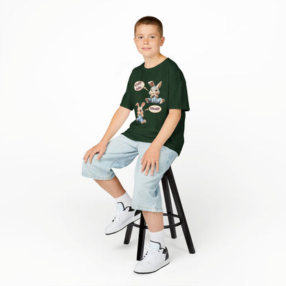 Cute Bunny Youth Heavy Cotton Tee - "My Butt Hurts" Graphic T-Shirt