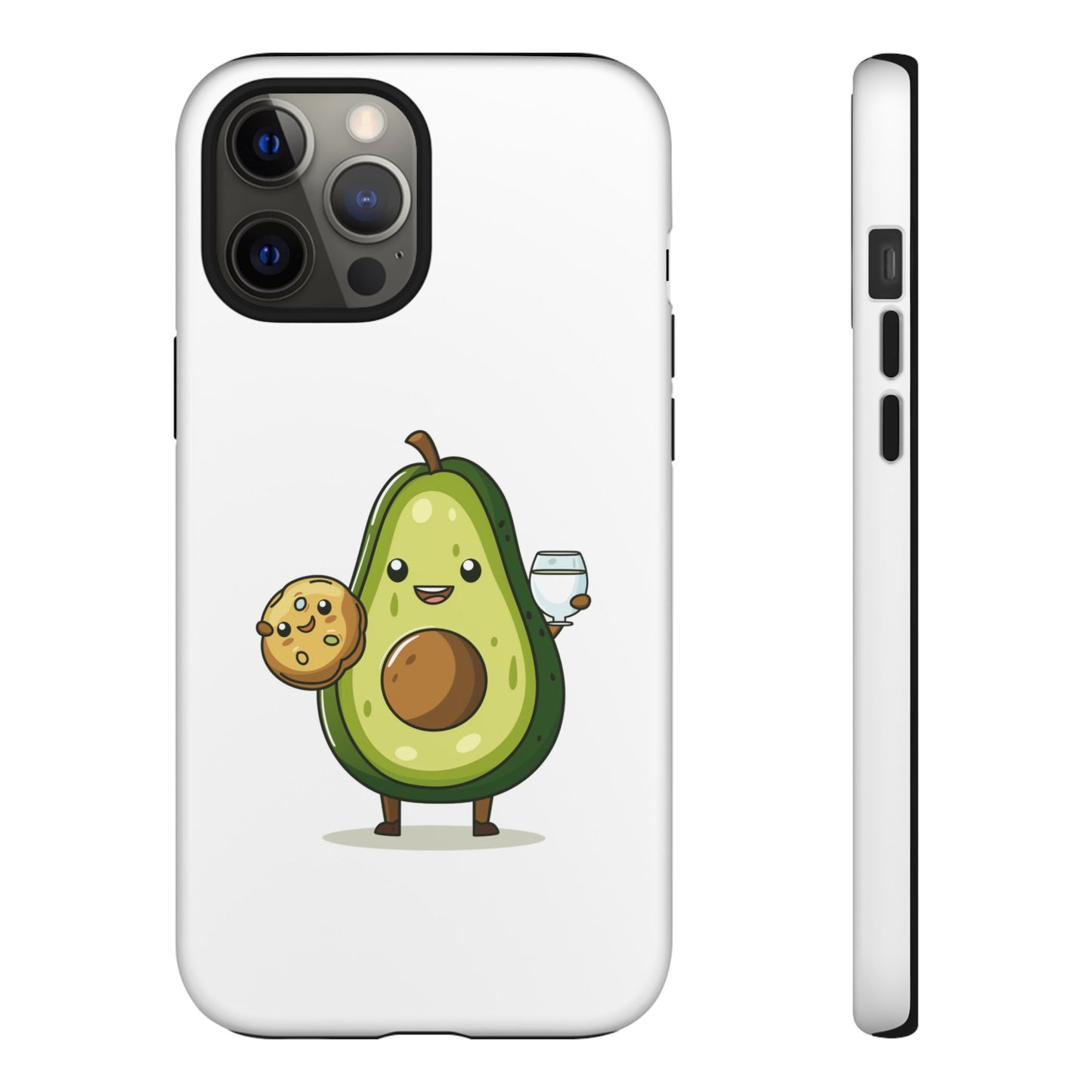 Tough Cases with Cute avocado cartoon character for iPhone, Samsung, and Google case