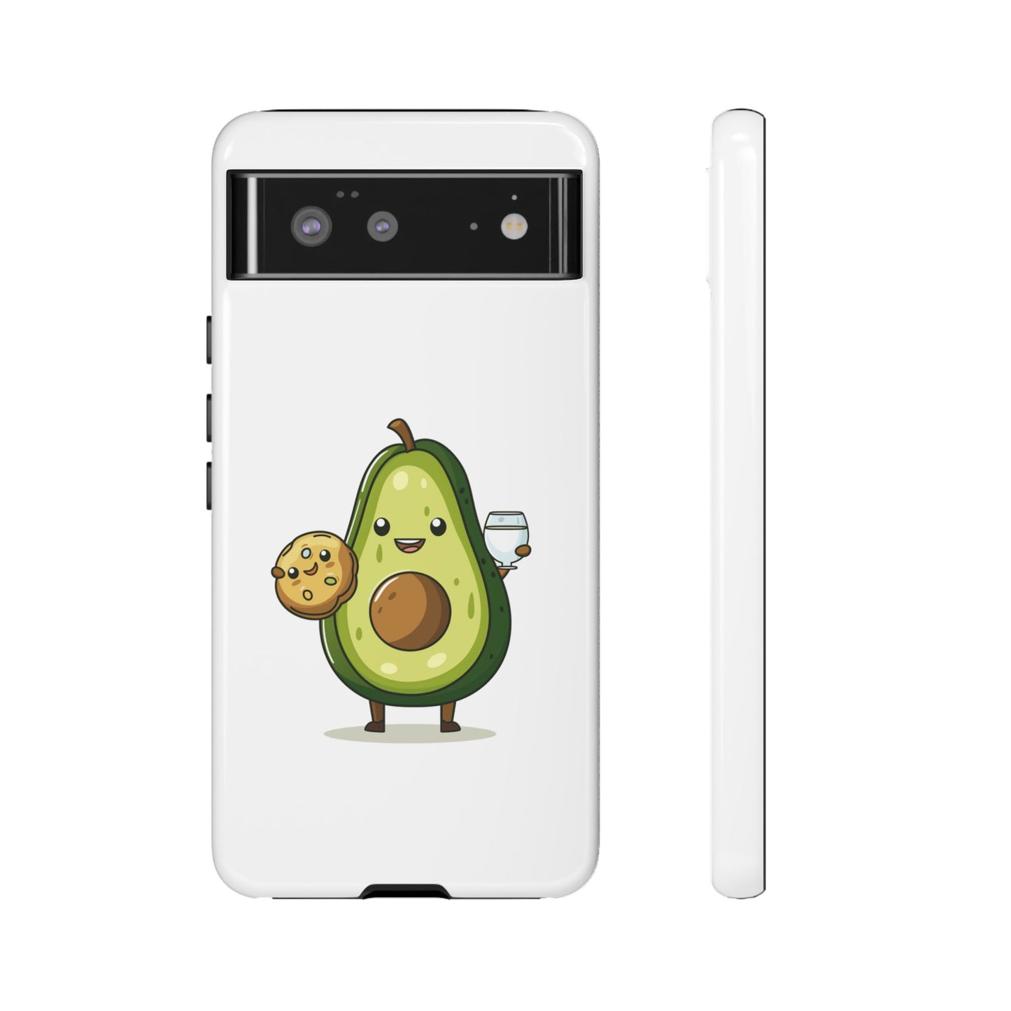 Tough Cases with Cute avocado cartoon character for iPhone, Samsung, and Google case