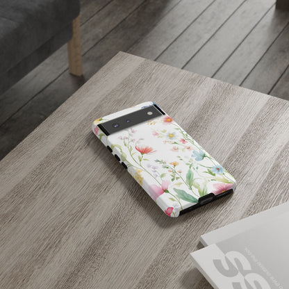 Watercolor Wildflower & Butterfly Phone Case - iPhone, Samsung, and Google case