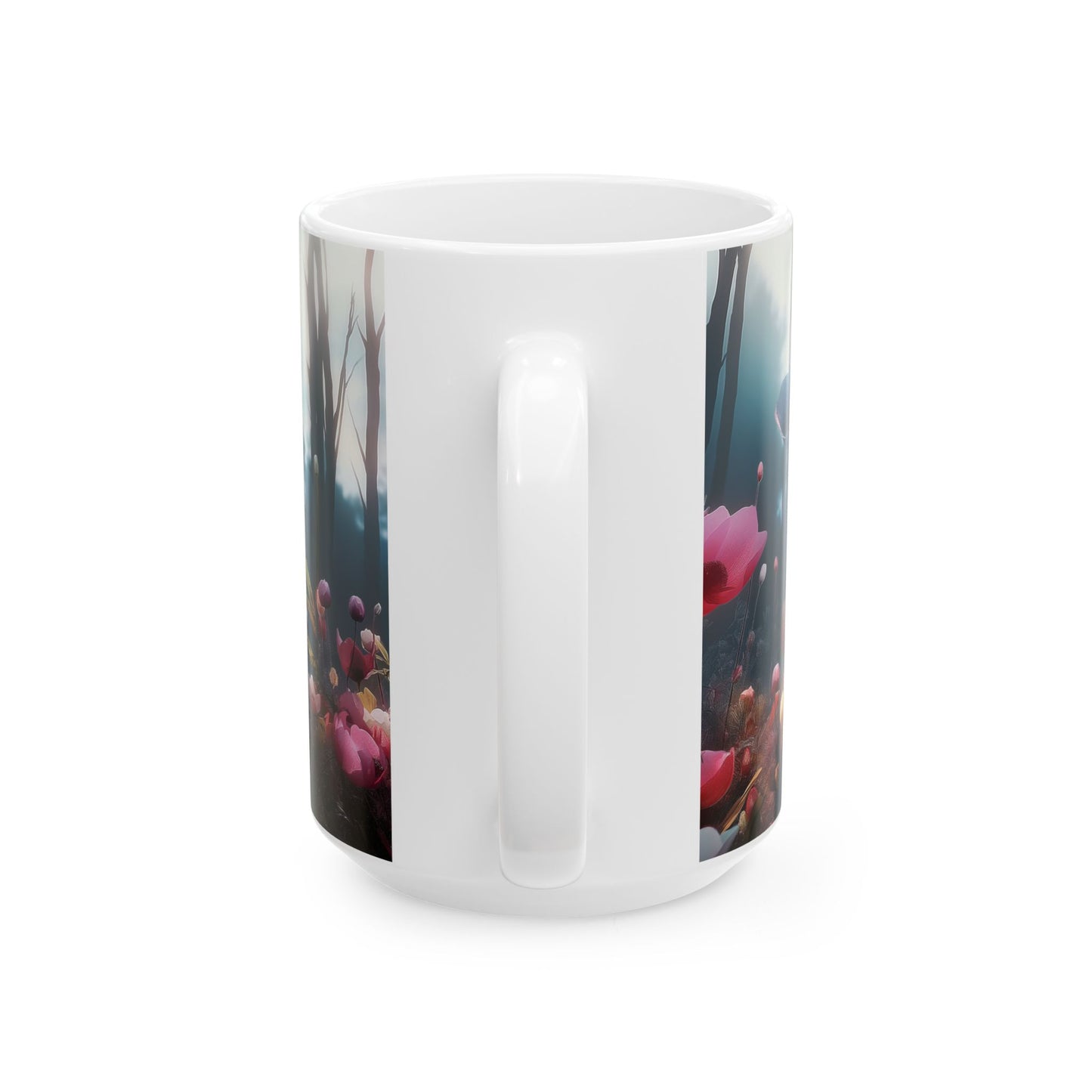 Ceramic Mug with Wildflowers design, (11oz, 15oz)