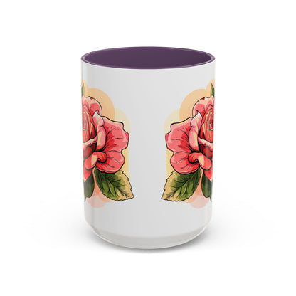 Elegant Floral Accent Coffee Mug - Perfect Gift for Garden Lovers