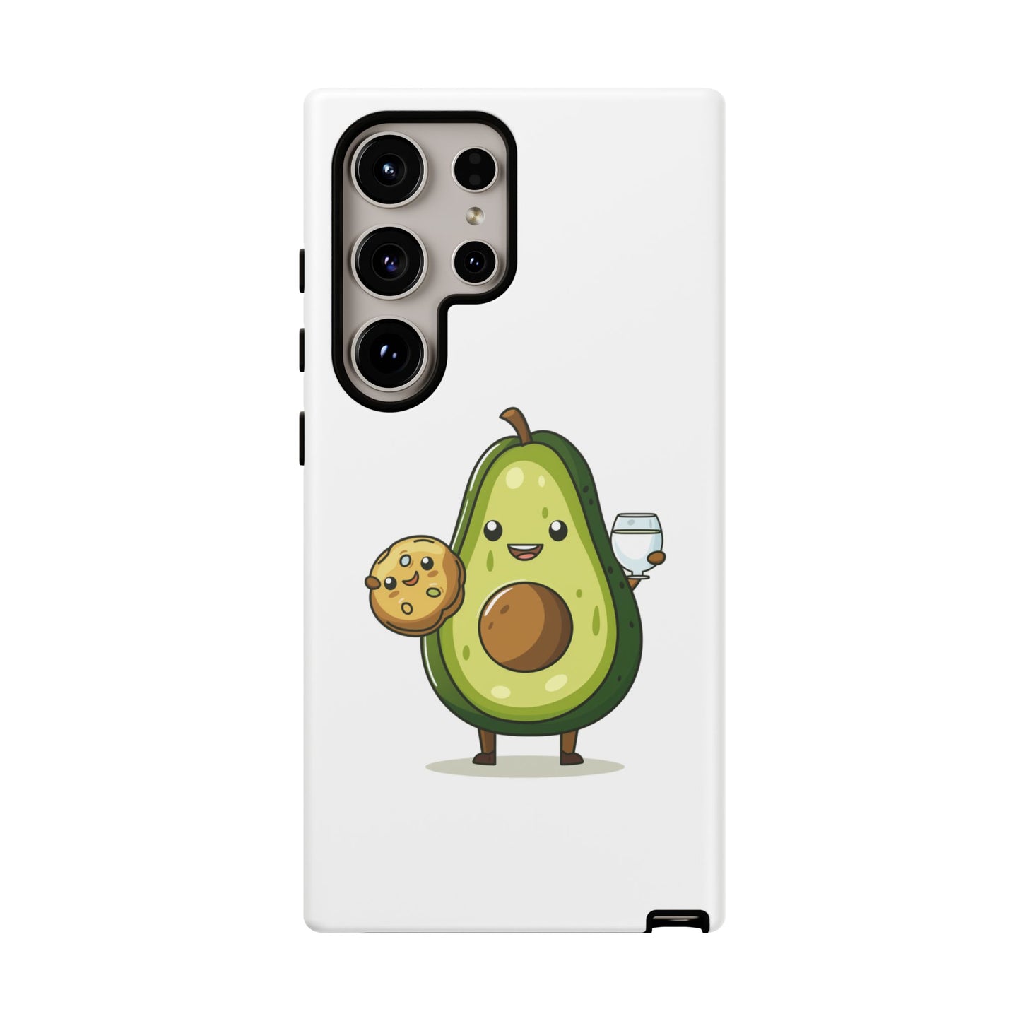 Tough Cases with Cute avocado cartoon character for iPhone, Samsung, and Google case