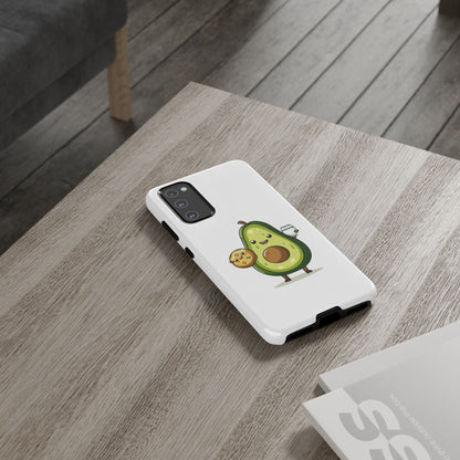 Tough Cases with Cute avocado cartoon character for iPhone, Samsung, and Google case