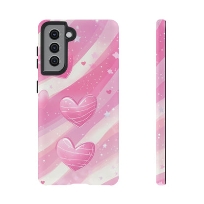 Pink Hearts Phone Case - iPhone, Samsung, and Google case