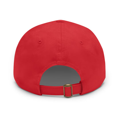 Lion Design Dad Hat with Leather Patch – Stylish Casual Hat for Animal Lovers