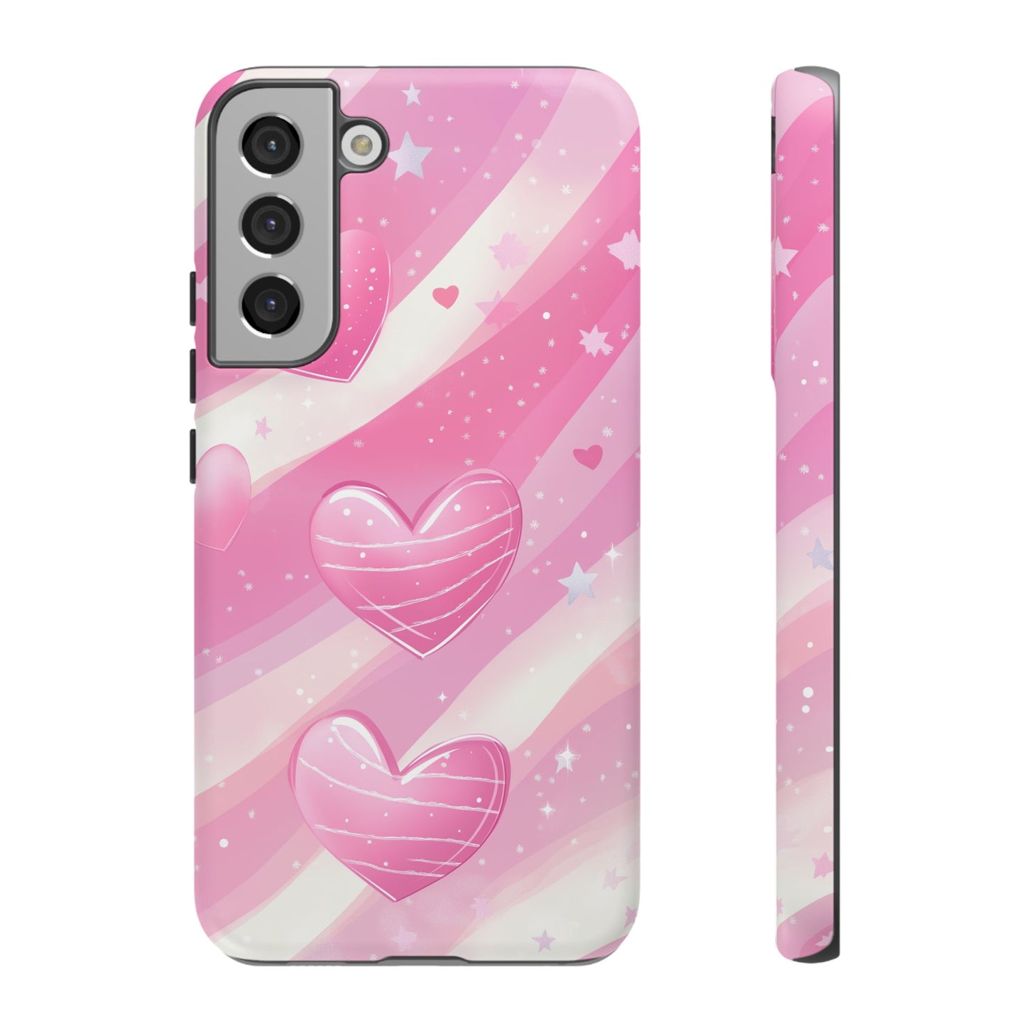 Pink Hearts Phone Case - iPhone, Samsung, and Google case