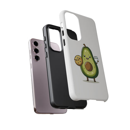 Tough Cases with Cute avocado cartoon character for iPhone, Samsung, and Google case