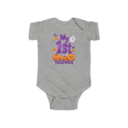 "My 1st Halloween" Cute Cartoon Design  Bodysuit - Infant Fine Jersey Bodysuit