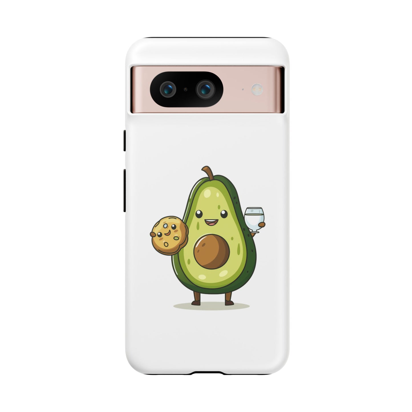 Tough Cases with Cute avocado cartoon character for iPhone, Samsung, and Google case