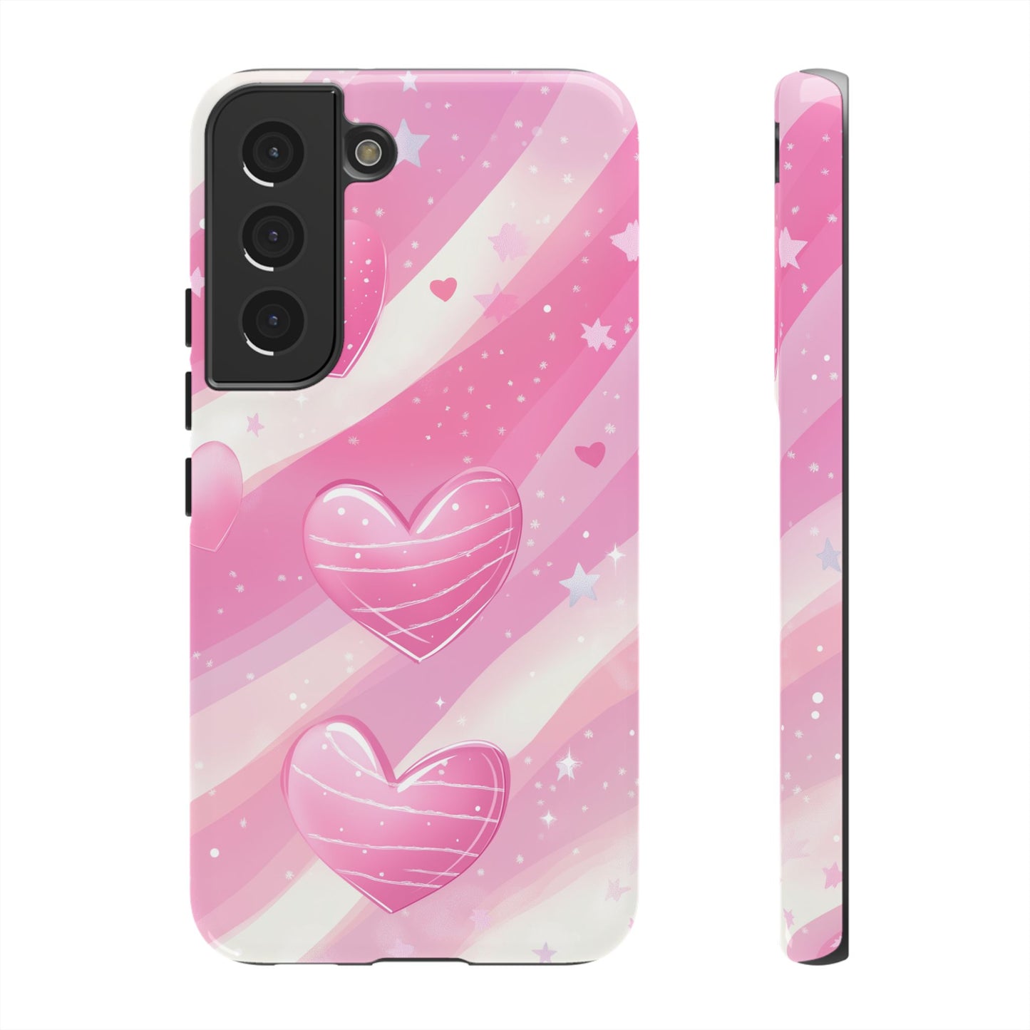 Pink Hearts Phone Case - iPhone, Samsung, and Google case