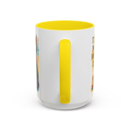 Whimsical Cat Accent Coffee Mug - 'It's Fine, I'm Fine, Everything is Fine'