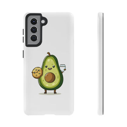 Tough Cases with Cute avocado cartoon character for iPhone, Samsung, and Google case