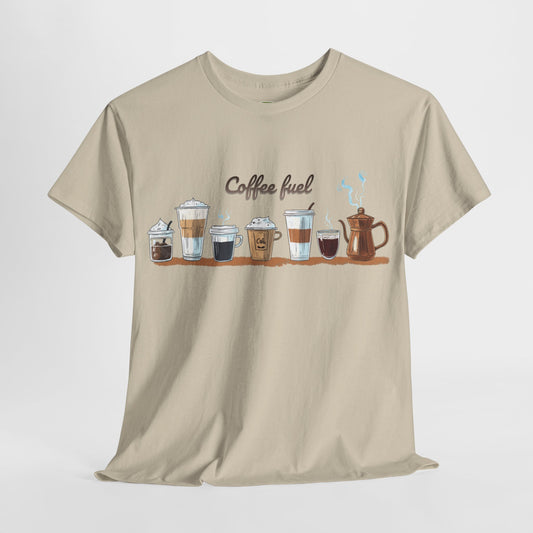 Coffee Cups T-shirt - Unisex Heavy Cotton Tee