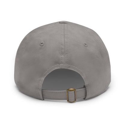 Lion Design Dad Hat with Leather Patch – Stylish Casual Hat for Animal Lovers