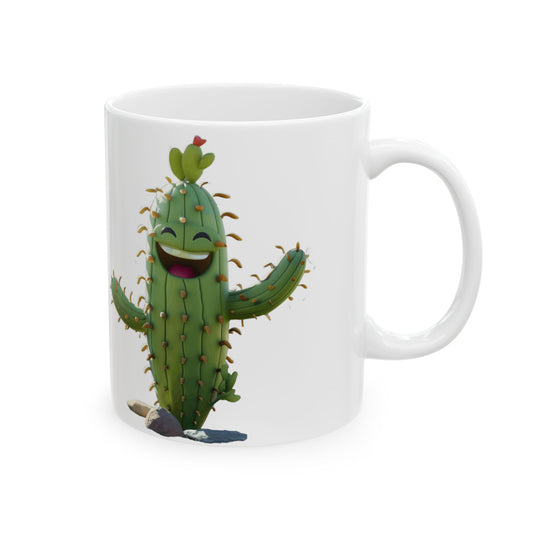 Funny Ceramic Mug with Cactus design, (11oz, 15oz)