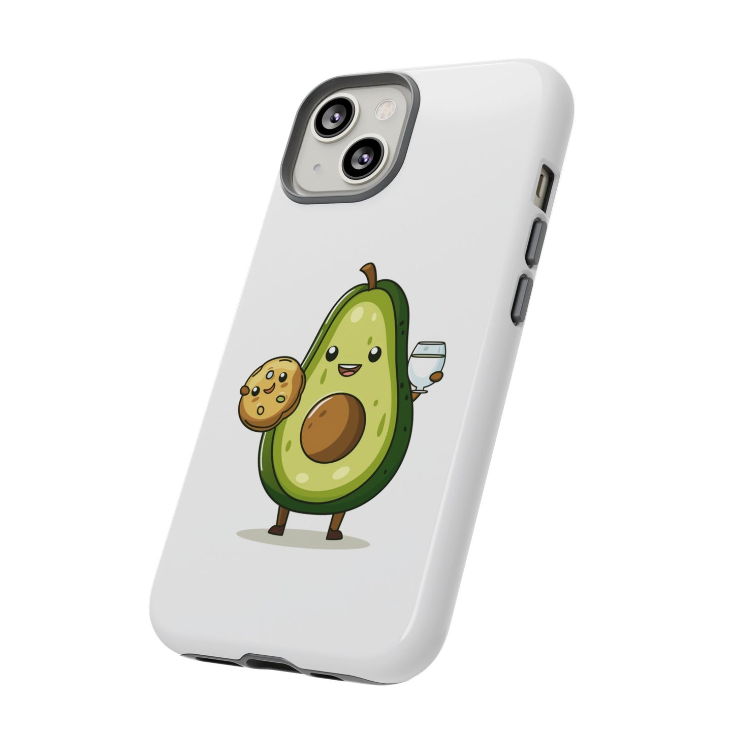 Tough Cases with Cute avocado cartoon character for iPhone, Samsung, and Google case