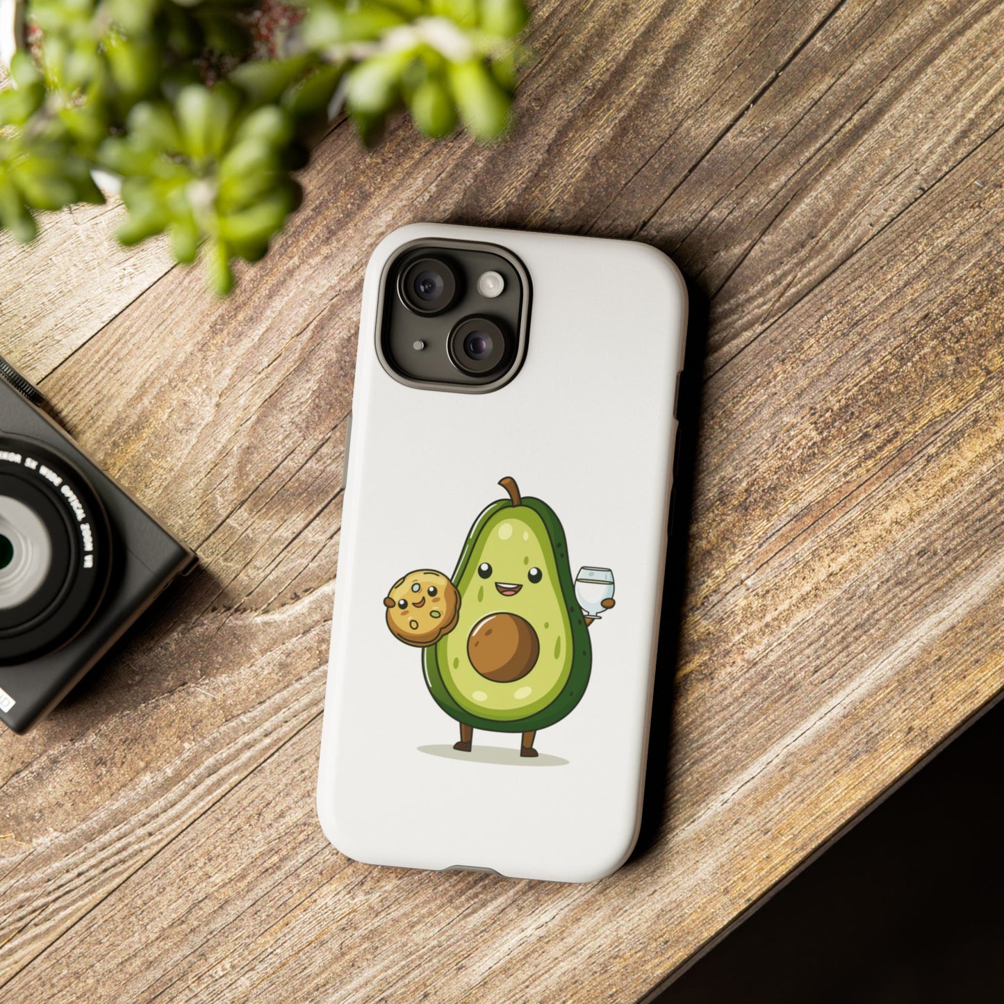 Tough Cases with Cute avocado cartoon character for iPhone, Samsung, and Google case