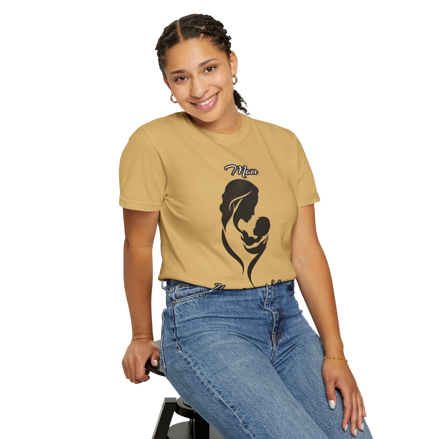 Garment-Dyed T-shirt - Mom's Unconditional Love Design