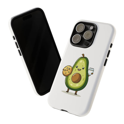 Tough Cases with Cute avocado cartoon character for iPhone, Samsung, and Google case