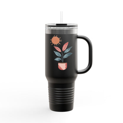 Insulated Travel Mug, 40oz - Peaceful Bloom Insulated Mug