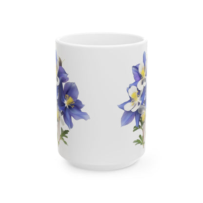 Aquilegias Ceramic Mug, (11oz, 15oz)
