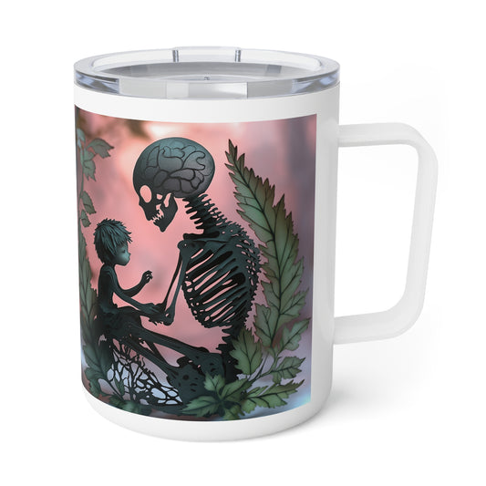 Insulated Coffee Mug - 10oz Elf & Skeleton Travel mug