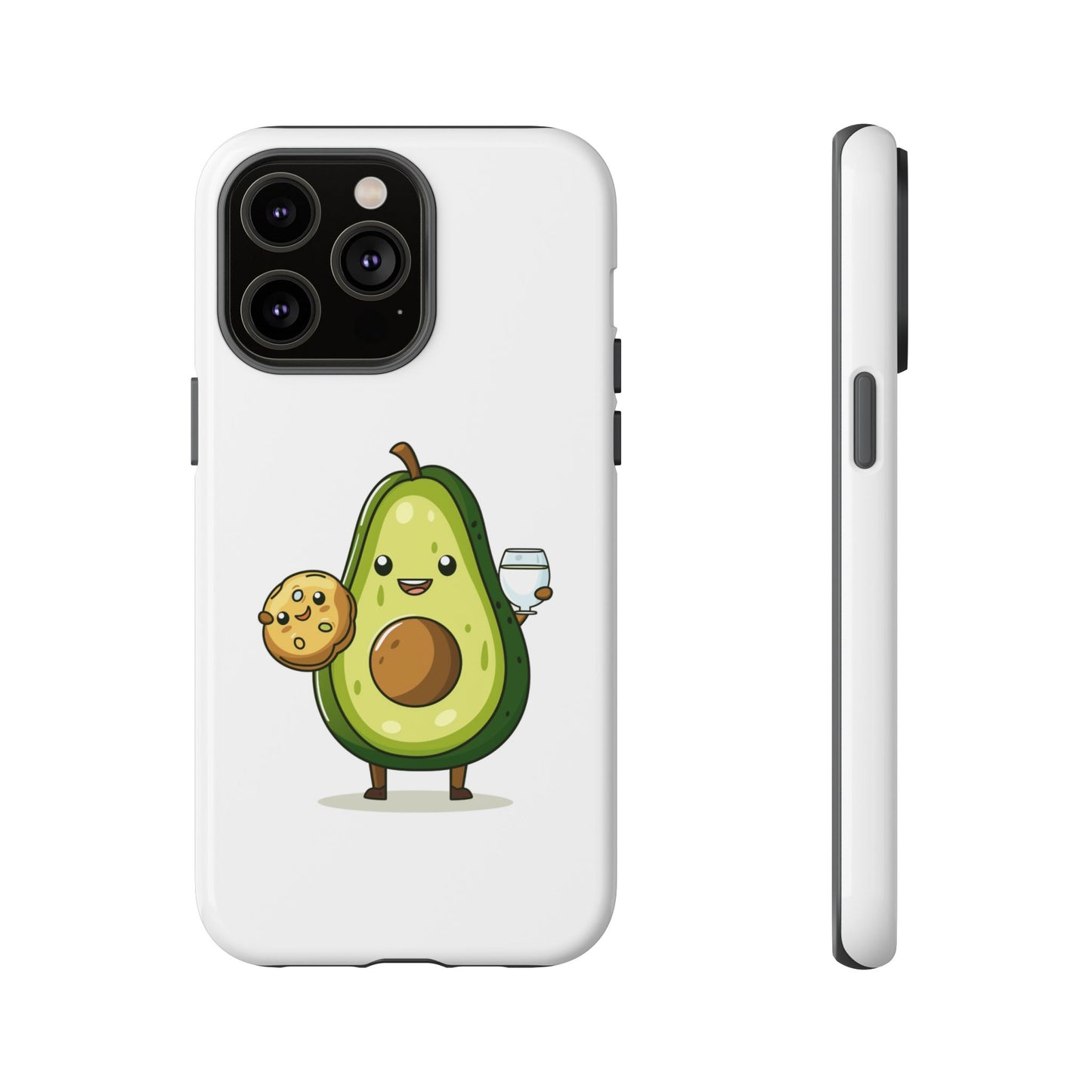 Tough Cases with Cute avocado cartoon character for iPhone, Samsung, and Google case