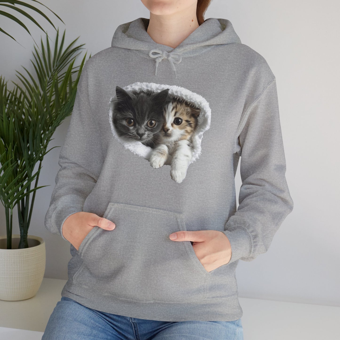 Cute Cat Design for Cat Lovers - Unisex Heavy Blend™ Hooded Sweatshirt