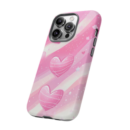 Pink Hearts Phone Case - iPhone, Samsung, and Google case