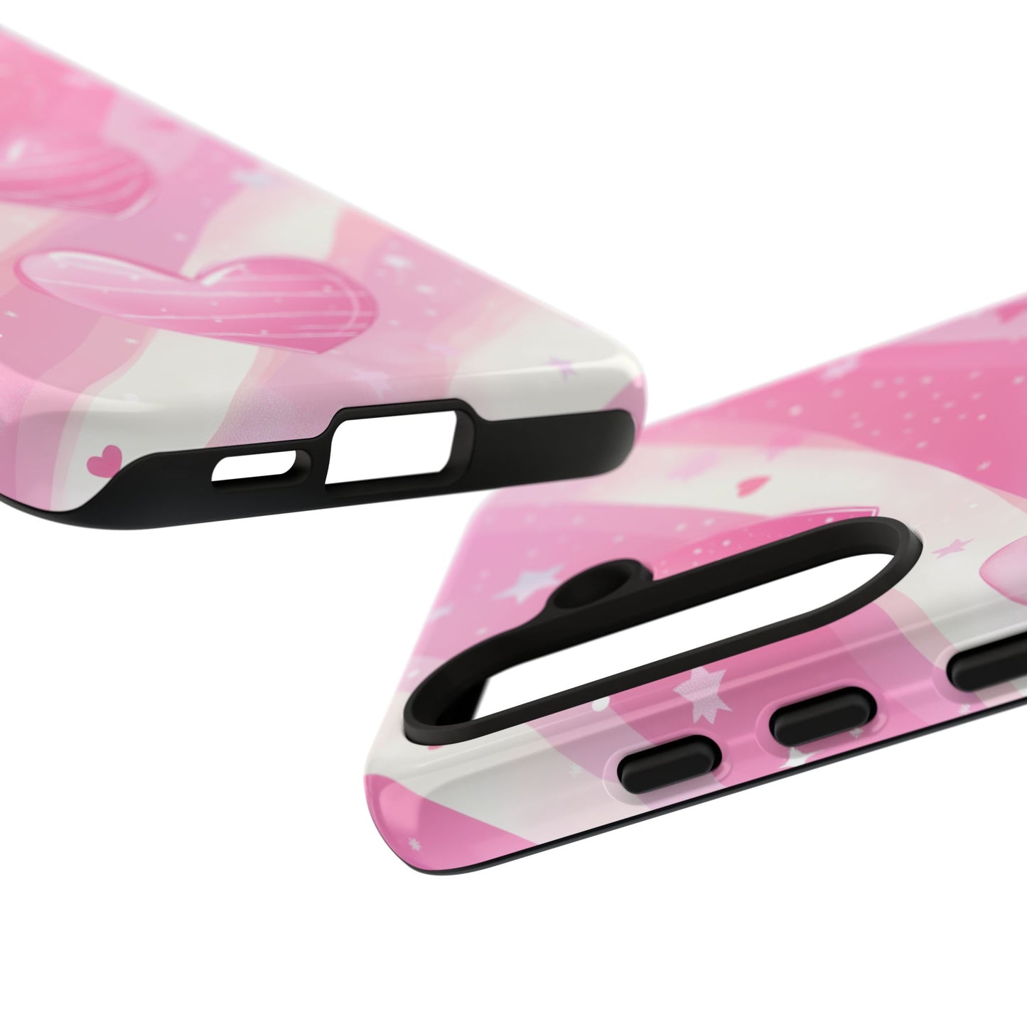 Pink Hearts Phone Case - iPhone, Samsung, and Google case