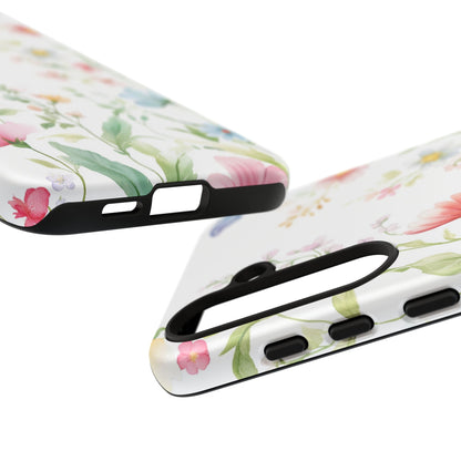 Watercolor Wildflower & Butterfly Phone Case - iPhone, Samsung, and Google case