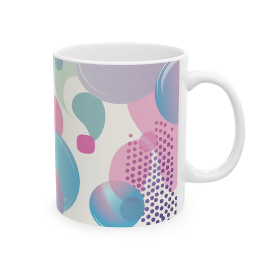 Bubbles Shapes Ceramic Mug - (11oz, 15oz)