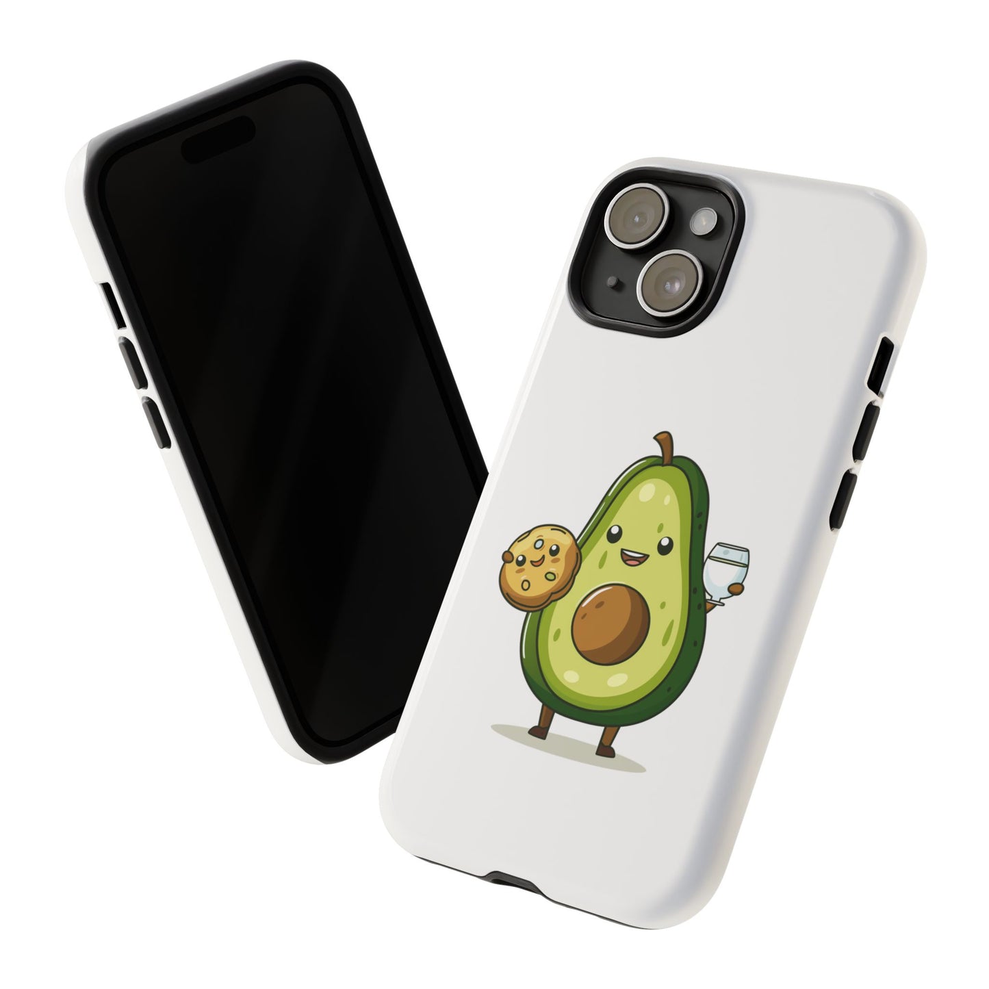 Tough Cases with Cute avocado cartoon character for iPhone, Samsung, and Google case