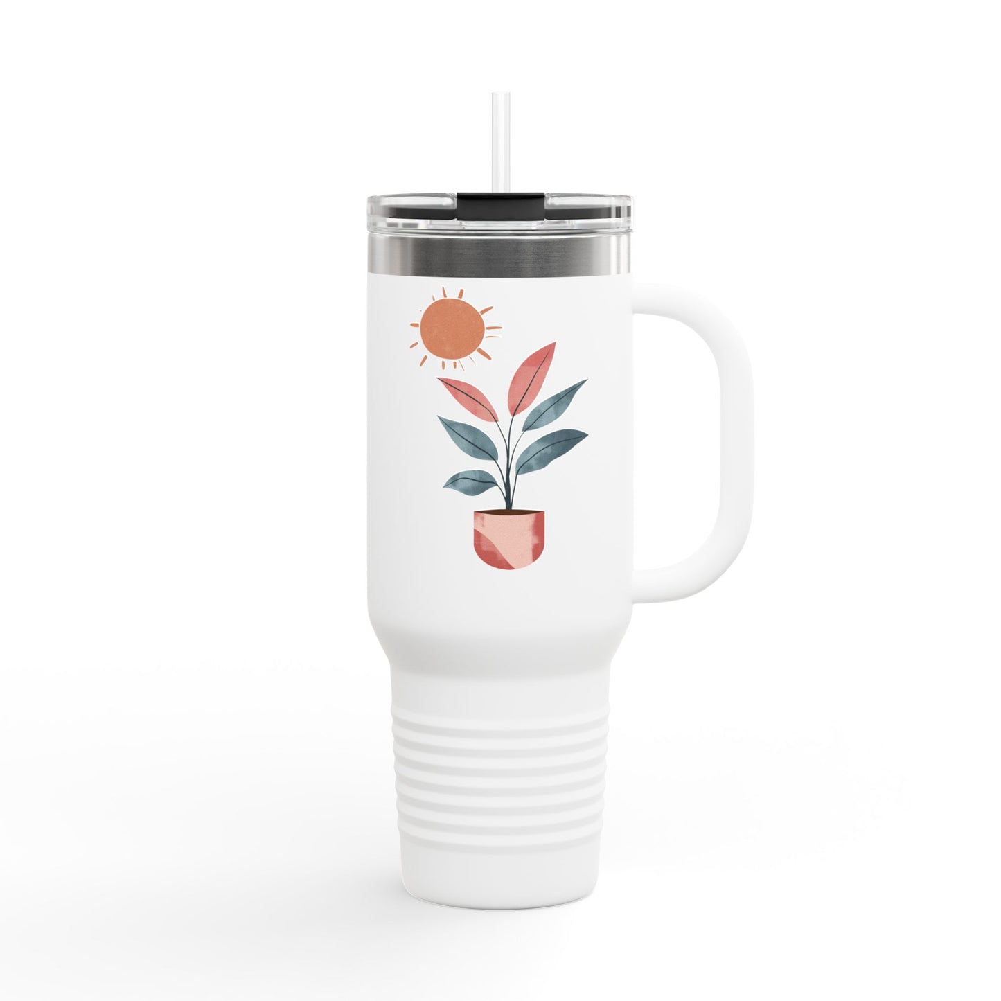 Insulated Travel Mug, 40oz - Peaceful Bloom Insulated Mug