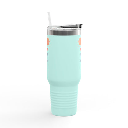 Insulated Travel Mug, 40oz - Peaceful Bloom Insulated Mug