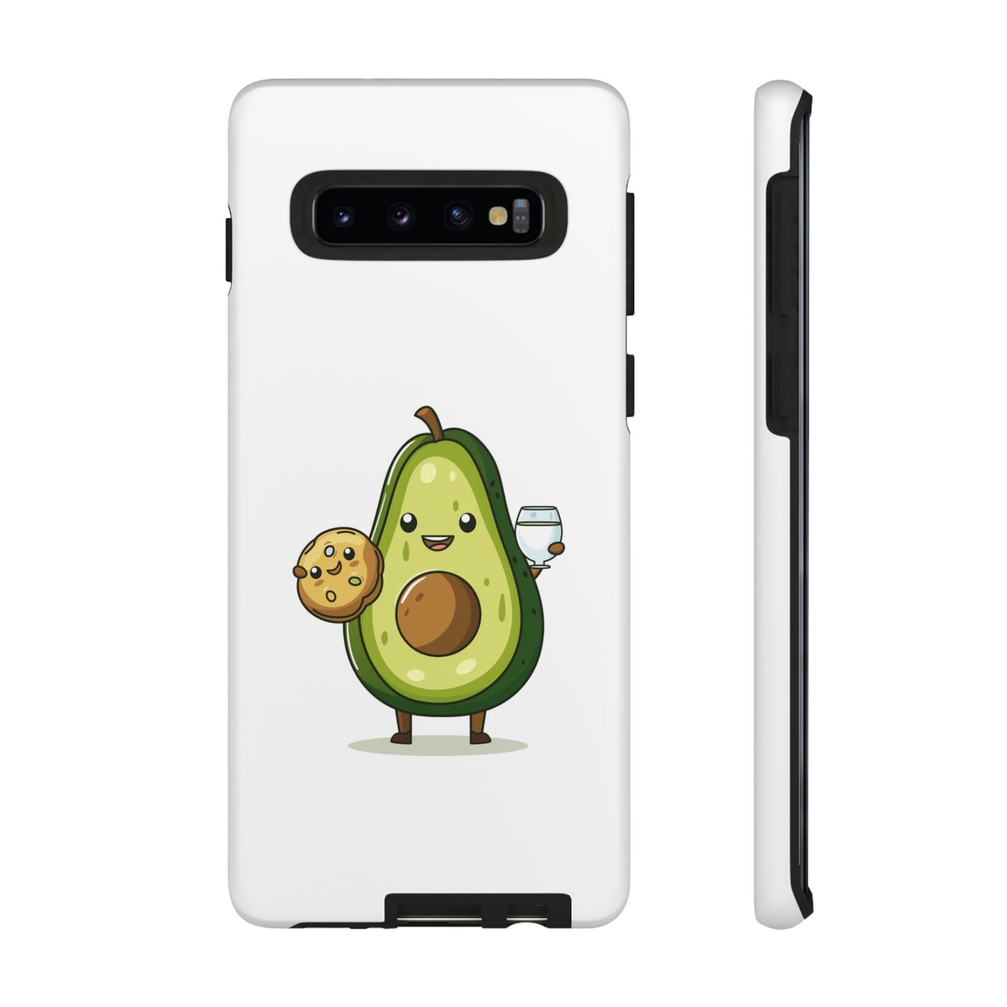 Tough Cases with Cute avocado cartoon character for iPhone, Samsung, and Google case