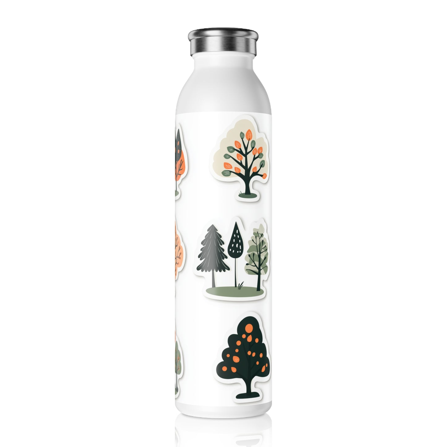 Slim Water Bottle, 20oz - Seasonal Serenity Thin Water Bottle