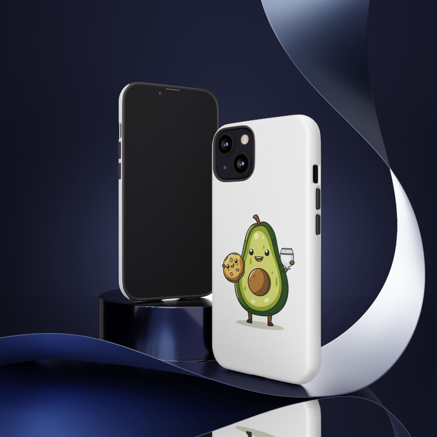 Tough Cases with Cute avocado cartoon character for iPhone, Samsung, and Google case