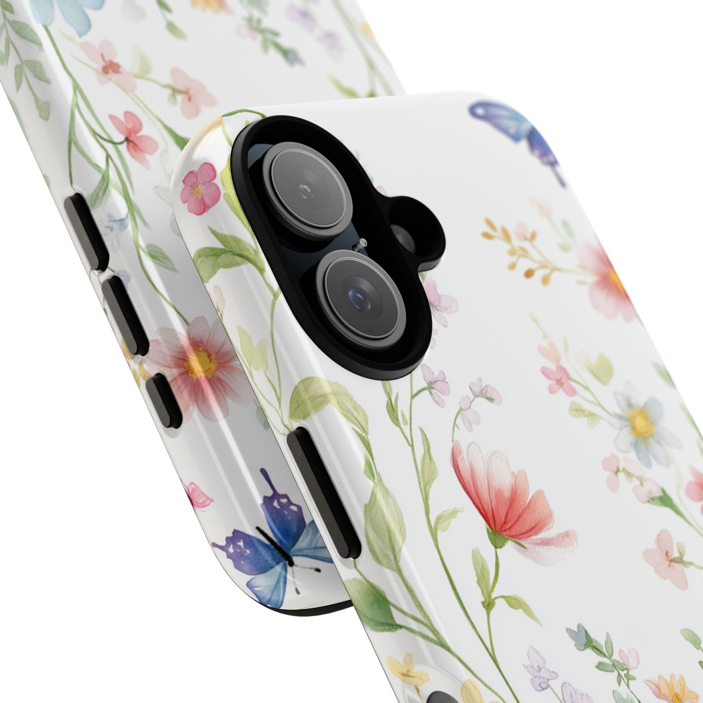 Watercolor Wildflower & Butterfly Phone Case - iPhone, Samsung, and Google case