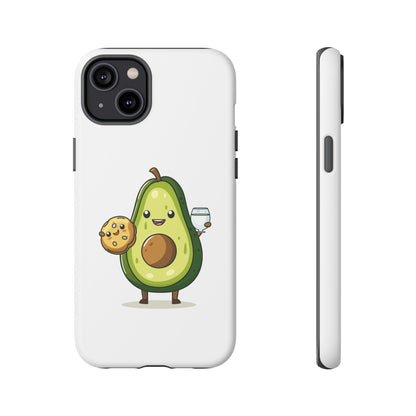 Tough Cases with Cute avocado cartoon character for iPhone, Samsung, and Google case