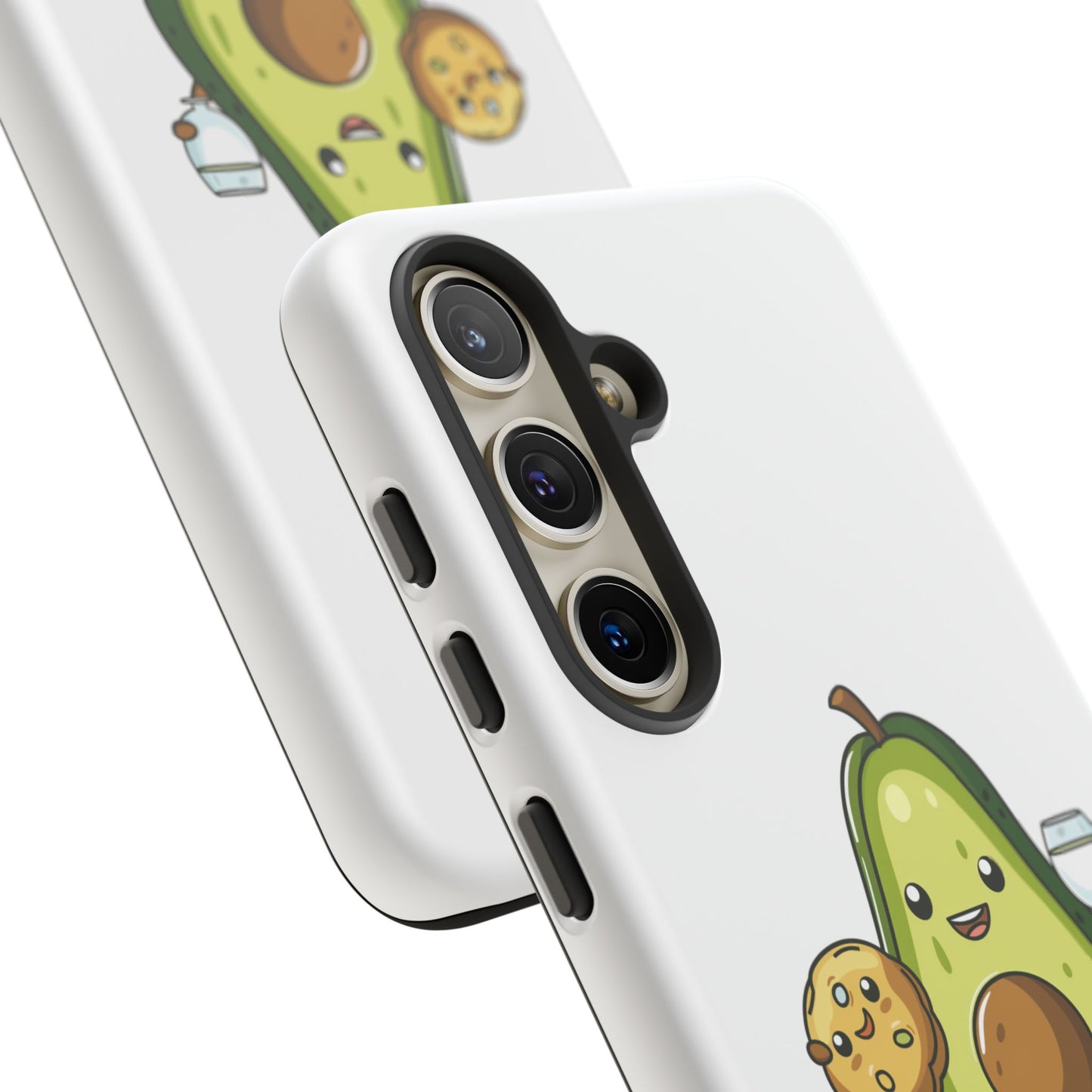 Tough Cases with Cute avocado cartoon character for iPhone, Samsung, and Google case