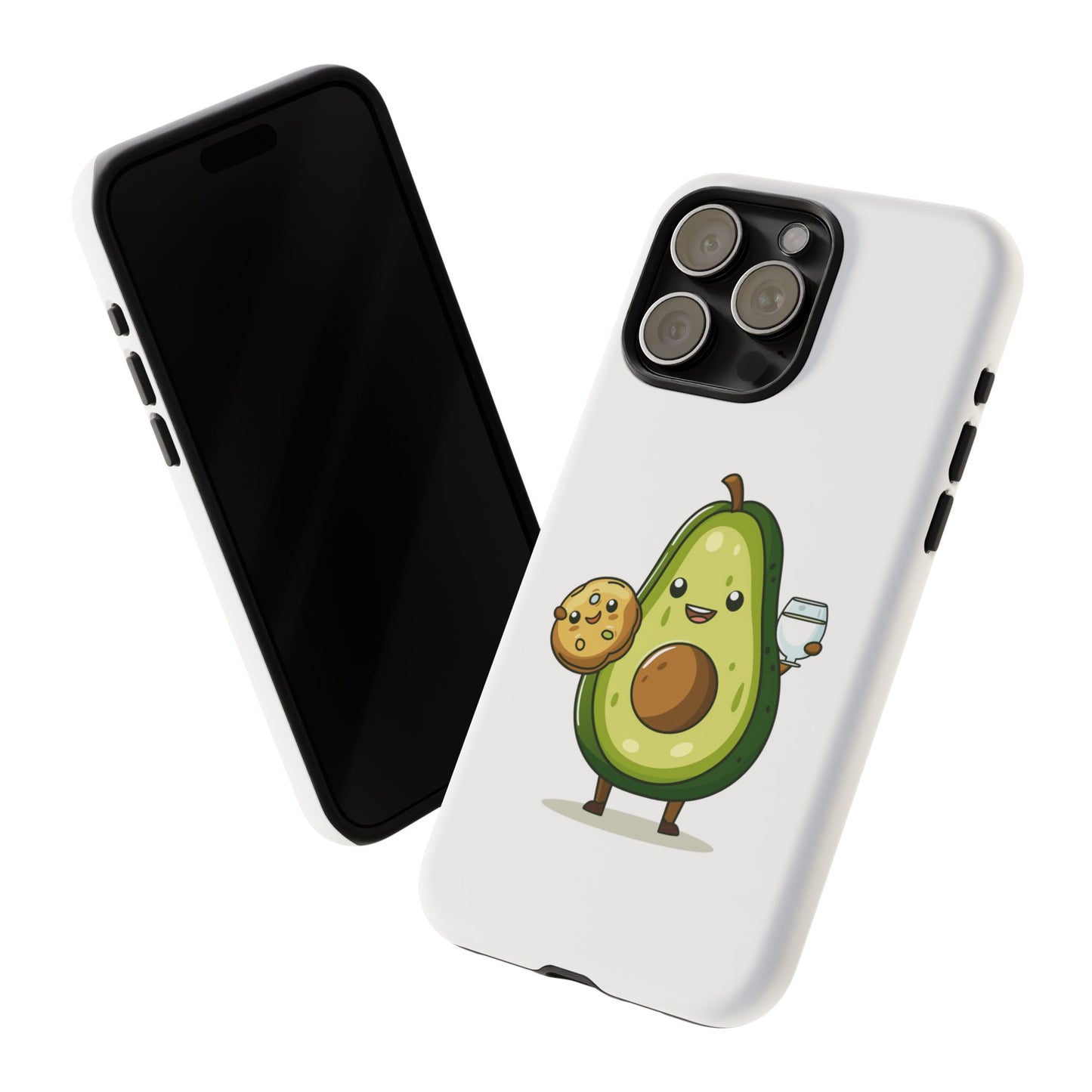 Tough Cases with Cute avocado cartoon character for iPhone, Samsung, and Google case