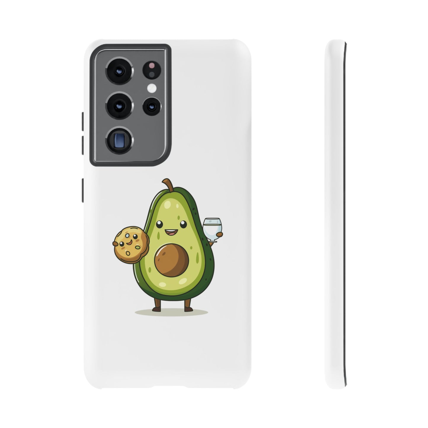 Tough Cases with Cute avocado cartoon character for iPhone, Samsung, and Google case