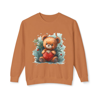 Teddy Bear Unisex Lightweight Crewneck Sweatshirt